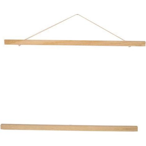 Bandes cadre photo 4 pièces, aimants intégrés, sciure compressée, couleur blanche, 51 cm, décoration murale pour intérieur (1/5)