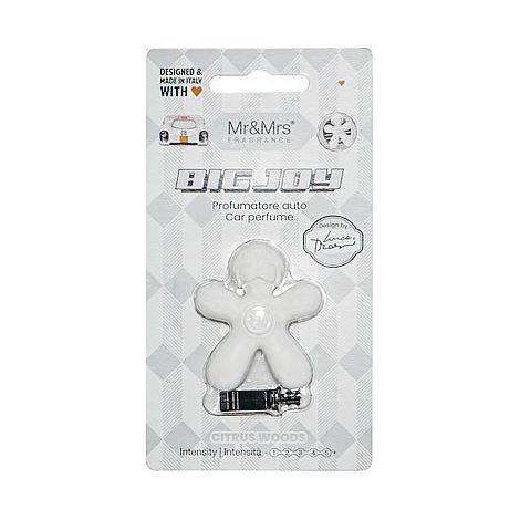 MR&MRS FRAGRANCE, PROFUMATORE AUTO, BIG JOY, BIANCO, FRAGRANZA WHITE CITRUS WOODS, CASA, PROFUMATORI AUTO