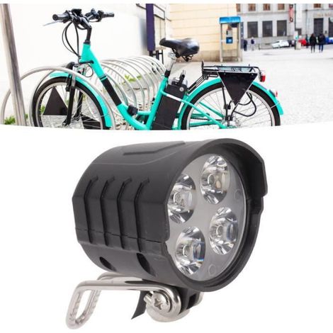 1 Phare LED 12W haute luminosité, adaptable 36V à 60V, câble 1,6m, pour vélo électrique et scooter (1/4)