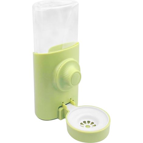 Distributeur d'eau pour lapin vert 600 ml, bouteille d'eau anti-déversement pour cochon d'Inde, abreuvoir suspendu pour lapin, mangeoire automatique pour animaux de compagnie pour hamsters (1/5)