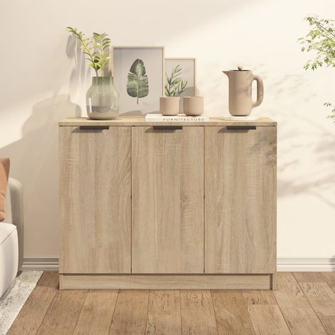 Sideboard Sonoma Oak 90.5x30x70 cm Engineered Wood vidaXL