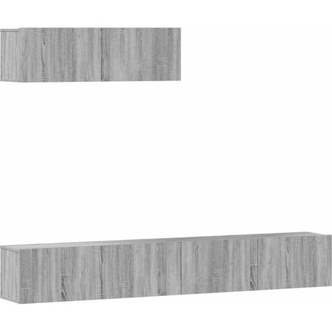 Maison Exclusive - Set Mobili Porta TV 3 pz Grigio Sonoma in Legno Multistrato