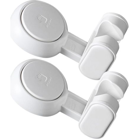 Lot de 2 supports muraux à ventouse pour pommeau de douche, blancs (1/5)