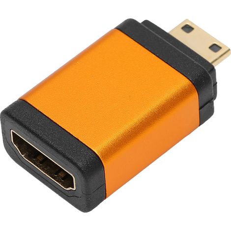 Mini-HD-Multimedia-Adapter, Stecker-auf-Buchse, 4K x 2K für Kameras, Camcorder, DSLRs, Tablets und Videokarten (Orange) (1/5)