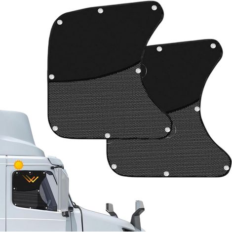 Store Pare- pour Fenêtres Latérales De Camion - 2 Pièces Pare- pour Fenêtre Latérale de Camping-Car,Écran Amovible Pliable à Ventouses pour Siège Arrière Passagers Temps Chaud Camping-Car (1/5)
