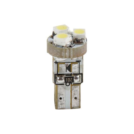 12V Hyper-Led 3 - 3 SMD x 1 chip - (T5) - W2x4,6d - 2 pz  - Scatola - Bianco (1/4)