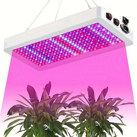 Lampe de plante LED , Pièces Lampe Plante Interieur Led , 1000W/216 LED élèvent des lumières à spectre complet de légumes et de fleurs pour plantes d'intérieur avec thermomètre à corde marguerite pour (1/5)