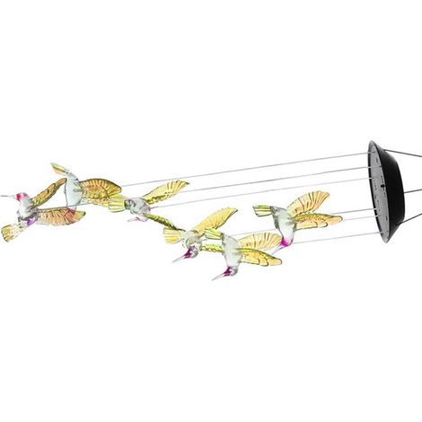 Ortviai Guirlande lumineuse solaire en forme d'oiseau pour extérieur – décoration de jardin, patio ou terrasse avec sons apaisants (1/5)