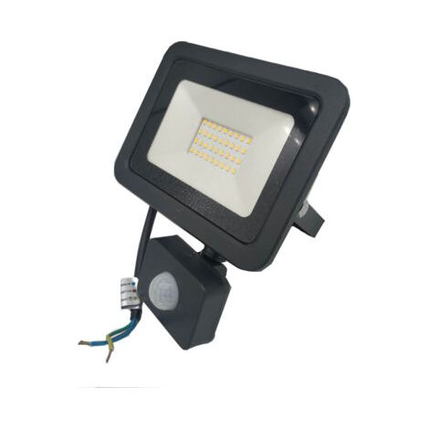 Projecteur LED 100W blanc froid avec détecteur de mouvement, spot LED extérieur avec capteur, éclairage extérieur avec capteur, 6500K, IP54 pour jardin, garage, allée