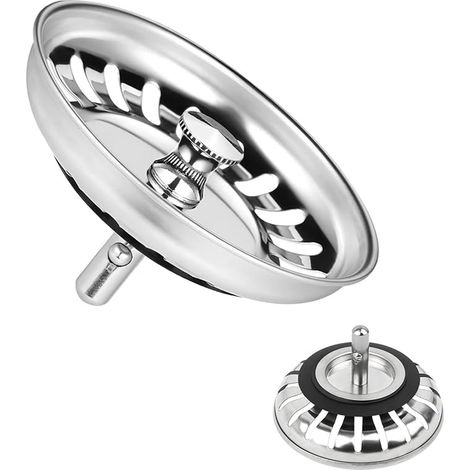Kitchen Sink Strainer, Replacement Stainless Steel Sink Strainer, 3.5 Inch, Hole Diameter 80 mm (1/5)