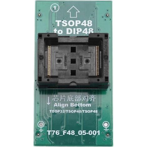 Adaptateur ZIF TSOP32 / TSOP40 / TSOP48 vers DIP48 pour programmateur XGecu T76 (T76 F48 05-001)