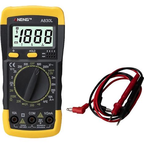LCD-Digitalmultimeter, Voltmeter, Amperemeter, Ohmmeter, AC/DC-Tester