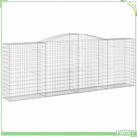 Panier de gabions arqué - FAFEICY - 153537 - Galvanisé - 400x50x140/160 cm - Fil 3,5 mm (1/4)