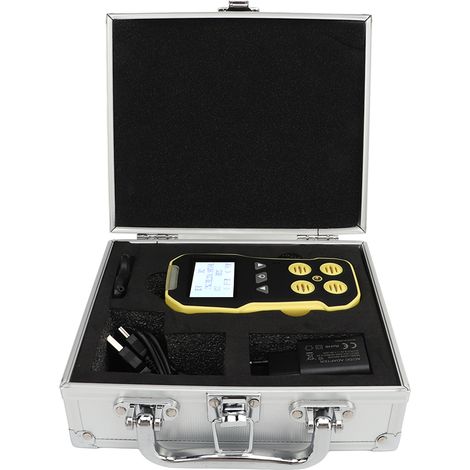 Détecteur de Gaz Portable ABS Compteur Multigaz Testeur Gaz Combustible pour CO H2S O2 Prise UE 100-240V (1/5)