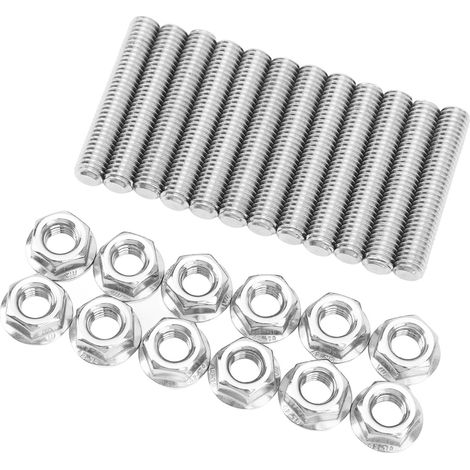 Kit 12 goujons de collecteur d'échappement et boulons de culasse en acier inoxydable, remplacement pour moteurs Chevy V8 LSX LS1 LS2 LS3 LS6 LS7 (1/5)