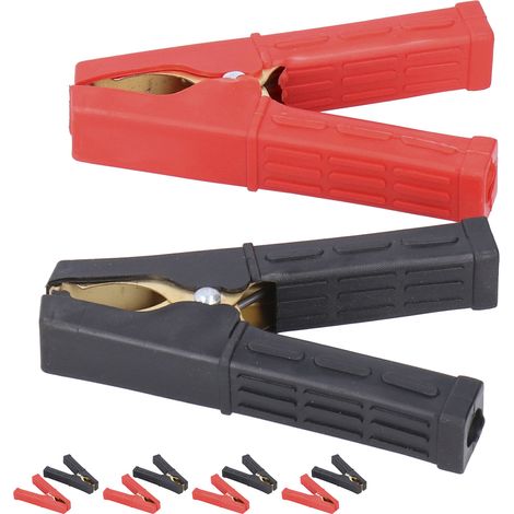 10 Stück Batteriekabelklemmen, 100 A Lade-Krokodilklemmen, reines Kupfer, Fahrzeugzubehör (1/5)