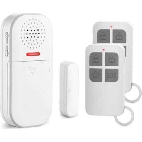 Alarme de Porte et Fenêtre, 2 Télécommandes, 130dB Sirène, Volume Réglable, Alarme à 5 Modes De Fonction, Capteur de Sécurité Magnétique, Alarme Maison sans Fil pour Maison, Magasin, Enfants (1/4)