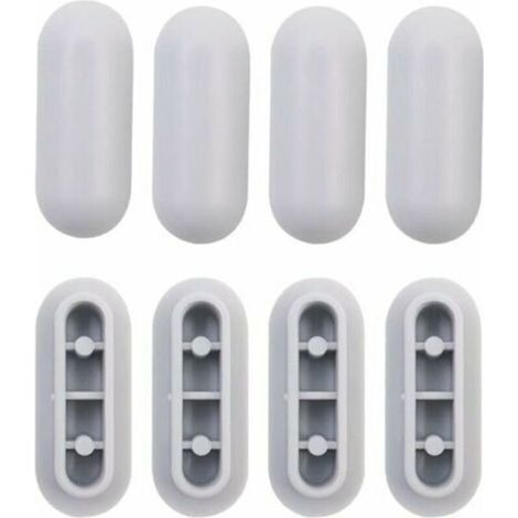 4-teiliges universelles WC-Sitzpuffer-Set, WC-Sitzpuffer-Ersatz aus Kunststoff (1/5)