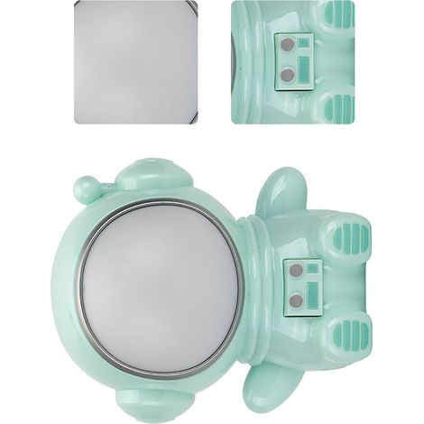 Veilleuse astronaute créative à LED, sept couleurs changeantes, décoration de chevet, lampe de bureau pour étudiant, thème astronaute vert. (1/5)