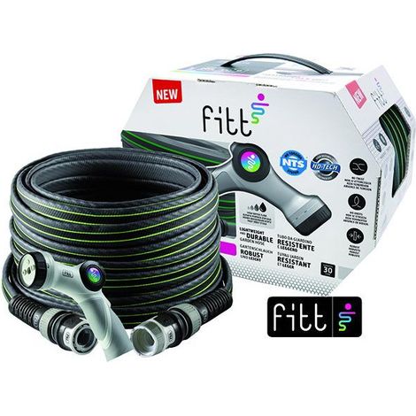 Tubo de fuerza gris/lima nts, pistola + 2 accesorios, 30 m 5/8" (1/5)