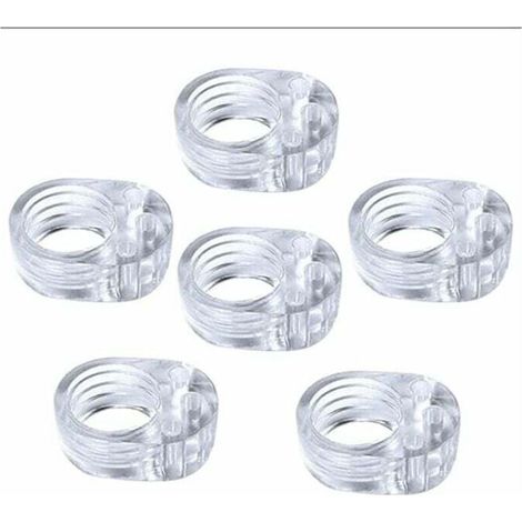 Butées de porte Lot de 6 butoirs de poignée de porte en PVC transparent pour protéger les murs et empêcher les dommages (1/5)