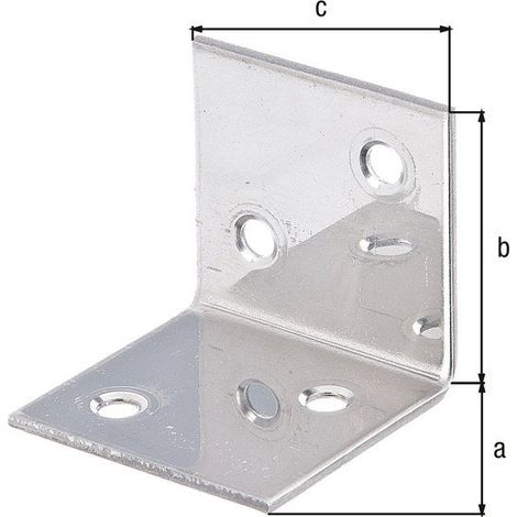 FP – Lot de 10 équerres de fixation inox 40 x 40 x 40 mm – 4 perçages pour vis – Épaisseur 2 mm pour assemblages solides