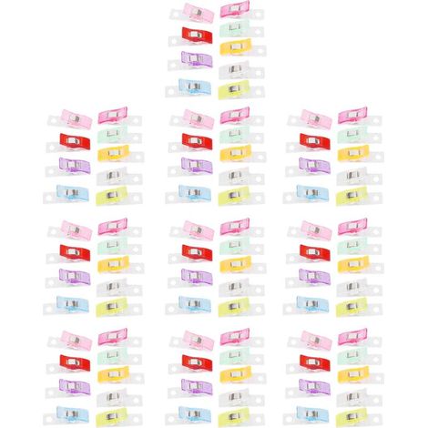 Lot de 90 pinces à coudre portables en plastique pour patchwork, reliure, artisanat et accessoires de couture (1/5)
