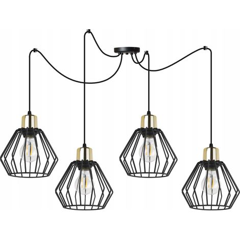 LAMPADA A SOSPENSIONE, LAMPADARIO DA SOFFITTO, PARALUME IN FILO, LED (1/5)