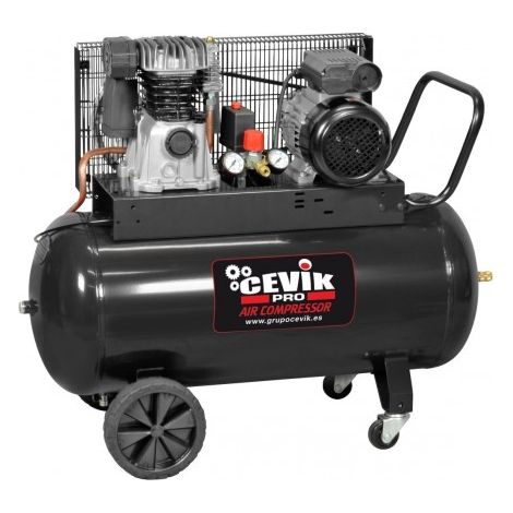 Compresor correa pro 200 litros 3hp monofasico 230v ca-pro200-3mf CEVIK