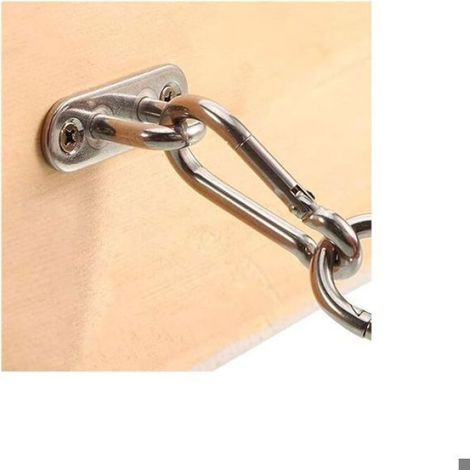 Plaque Oculaire - Acier Inoxydable 304 - M5 - Pour Fixation Charge Lourde - Voile D'ombre Hamac Support Mural - 4 Pièces (1/5)