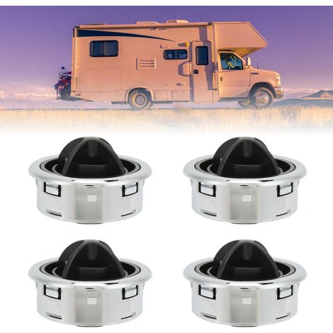 4 pièces à vendre : Grilles d'aération de climatiseur électroplaquées noires, Φ87/75, adaptées aux camping-cars et aux yachts. (1/5)