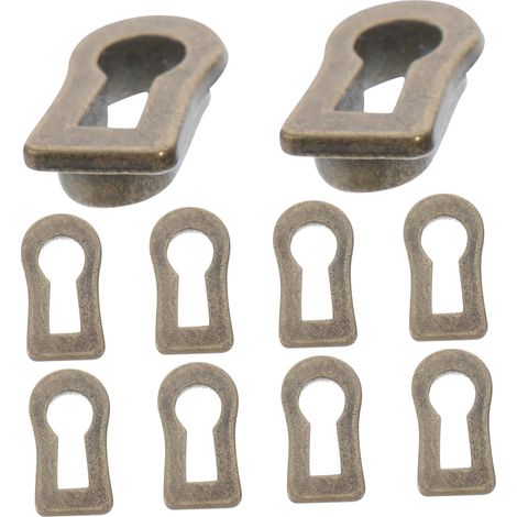 Lot de 10 cache-serrure en alliage zinc, plaque arrière antique (1/5)