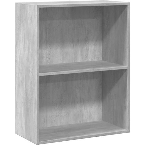 Maison Exclusive - Libreria 2 Ripiani Grigio Cemento 60x30x76,5 Legno Multistrato (1/5)