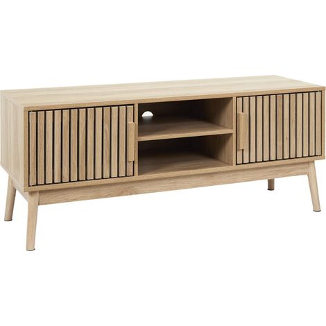 HOME DECO FACTORY, HD0088, TV bassa, modello Klaus, collezione Natural Crush, mobili contemporanei, mobili, TV, 117 x 48 x 40 cm, Marrone (1/5)