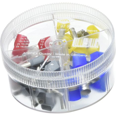 KNIPEX 97 99 909 Scatole assortimento con terminali a bussola preisolati 4 pezzi