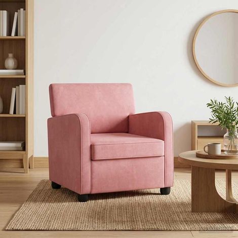 vidaXL Fauteuil Rose Velours (1/5)