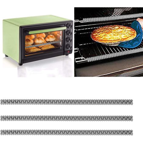 3 Protections de Grille de Four en Silicone Gris Anti-Brûlure pour Micro-Ondes