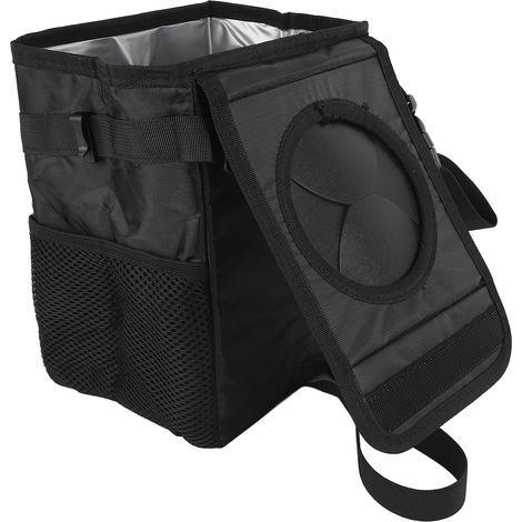 Poubelle de voiture en tissu Oxford, multifonctionnelle, pliable et imperméable, avec sangles réglables (1/5)