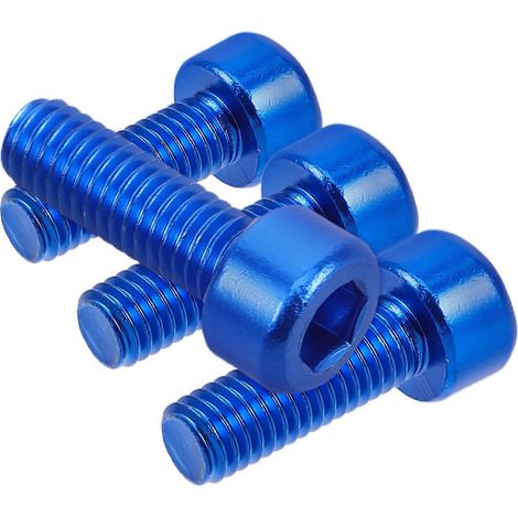 Vis de fixation pour porte-bidon en alliage d'aluminium bleu pour vélos, adaptées aux vélos de route et aux vélos pliants, lot de 8. (1/5)