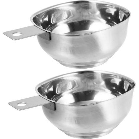 Set di 2 imbuti da cucina in acciaio inox, resistenti. (1/5)