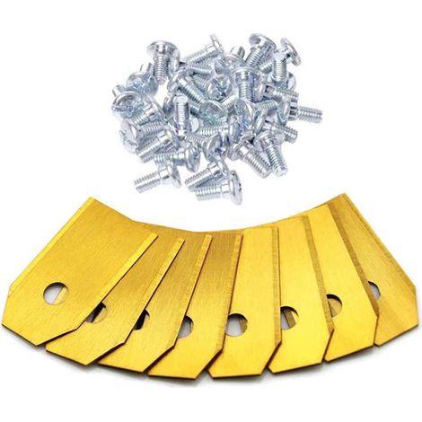 MINKUROW Lame Per Tosaerba 45 Lame Per Tosaerba Rivestite In Titanio In Acciaio Inossidabile Per Worx Landroid (1/5)