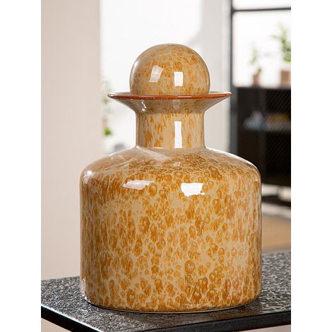 Vase décoratif Mora en céramique, Marron, Hauteur : 29 cm, diamètre : 21 cm (1/5)