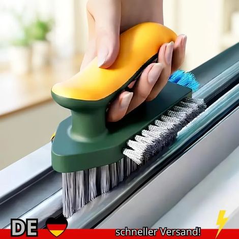 Brosse-raclette 4 en 1 pour nettoyer les interstices et les rainures, grattoir à verre, cuisine (1/5)