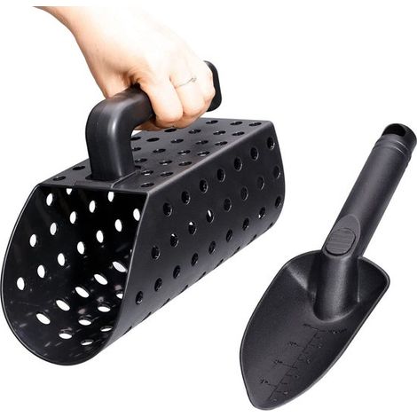 Dailygoody，Pala de arena con detector de metales，Pala de arena ergonómica para detección de metales，Ideal para cavar en arena (1/5)