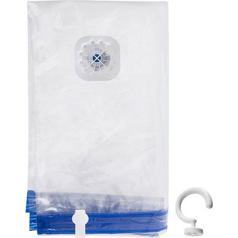 Sacco sottovuoto per vestiti e biancheria da letto con gruccia 70x104 cm
