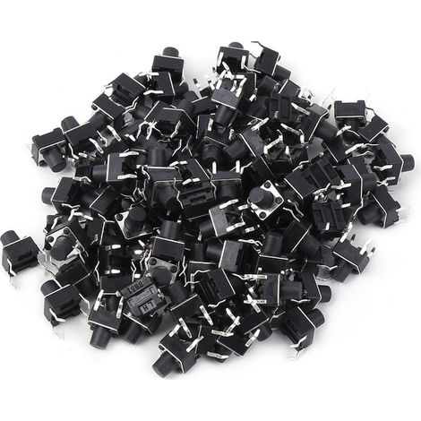 100 pièces interrupteur à bouton-poussoir Tactile momentané Mini accessoire Micro Tact 6x7mm (1/5)
