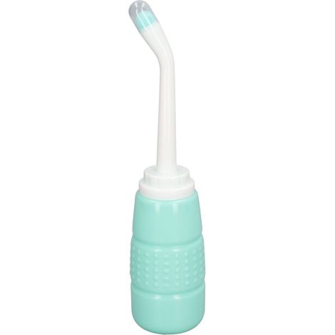 Bouteille bidet portable de 350 ml avec jet souple et incliné pour l'hygiène personnelle en voyage et en extérieur (1/5)