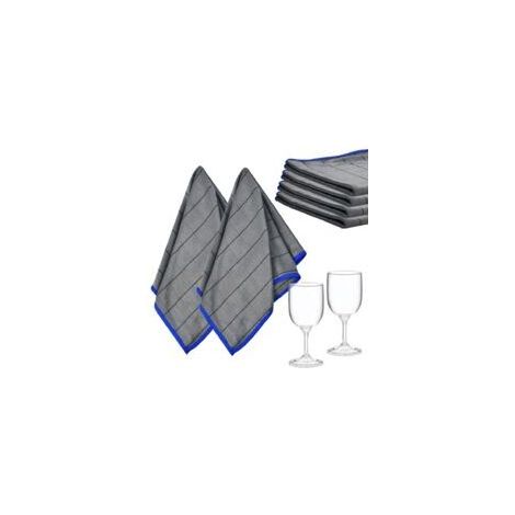 Set mit 4 Fensterputztüchern: Carbontücher 40 x 40 cm, Mikrofasertücher, Fensterputztuch, streifenfreies Mikrofasertuch, Glasreinigungstücher (1/5)