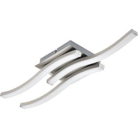Plafoniera da Soffitto Led Moderna 3 Aste Ondulate Cabezas Eglo - Colore: Cromo (1/3)