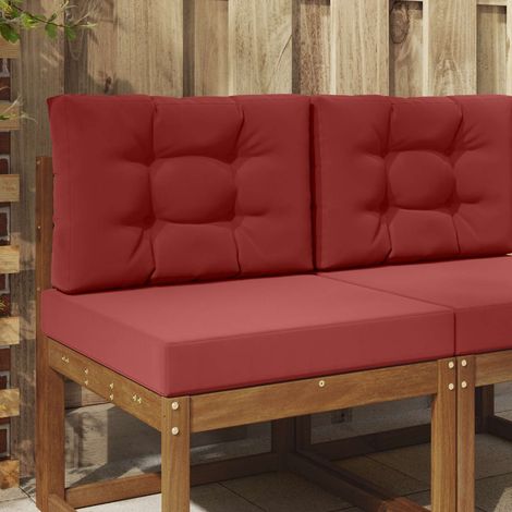 Sofakissen für draußen 2 pcs Weinrot Polyester
